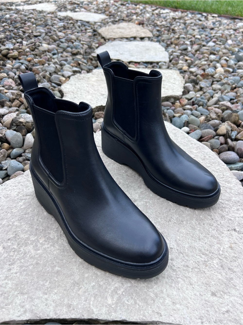 Cole Haan Zerogrand Cityquest Waterproof Leather Wedge Boots (NEW) NWOT - Picture 2 of 13